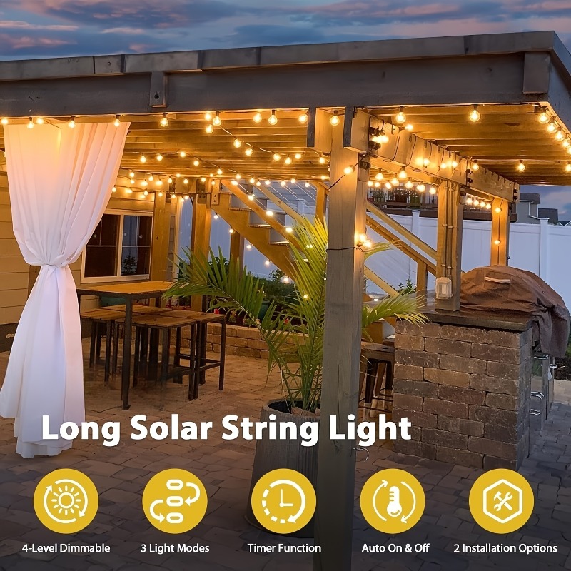 64FT G40 Solar Powered Dimmabl - Outdoor Lighting For Backyard review and price