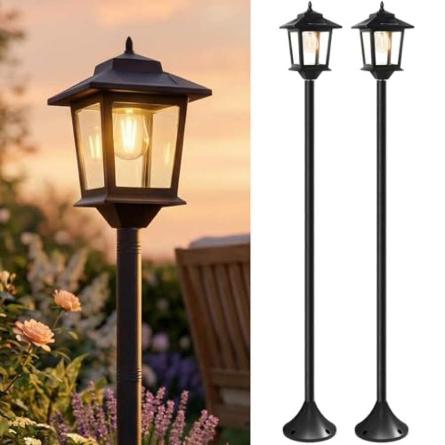 Outdoor Solar Post Lights, 2-P - Outdoor Lighting Solar review and price
