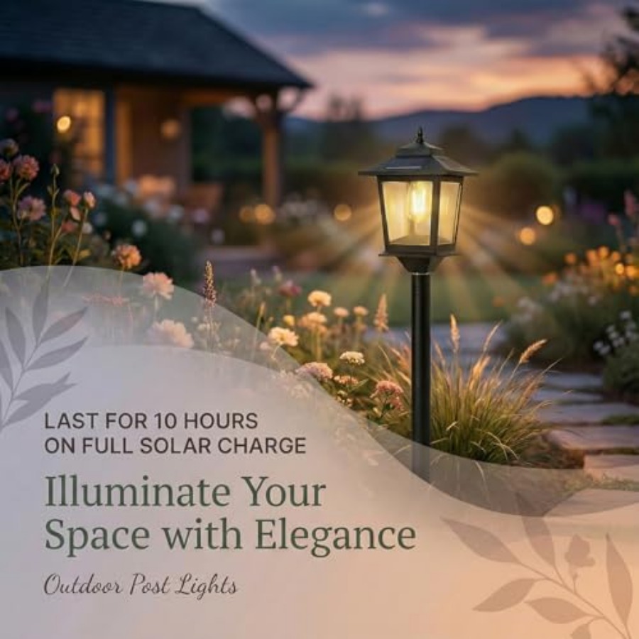 Outdoor Solar Post Lights, 2-P - Outdoor Lighting Solar review and price