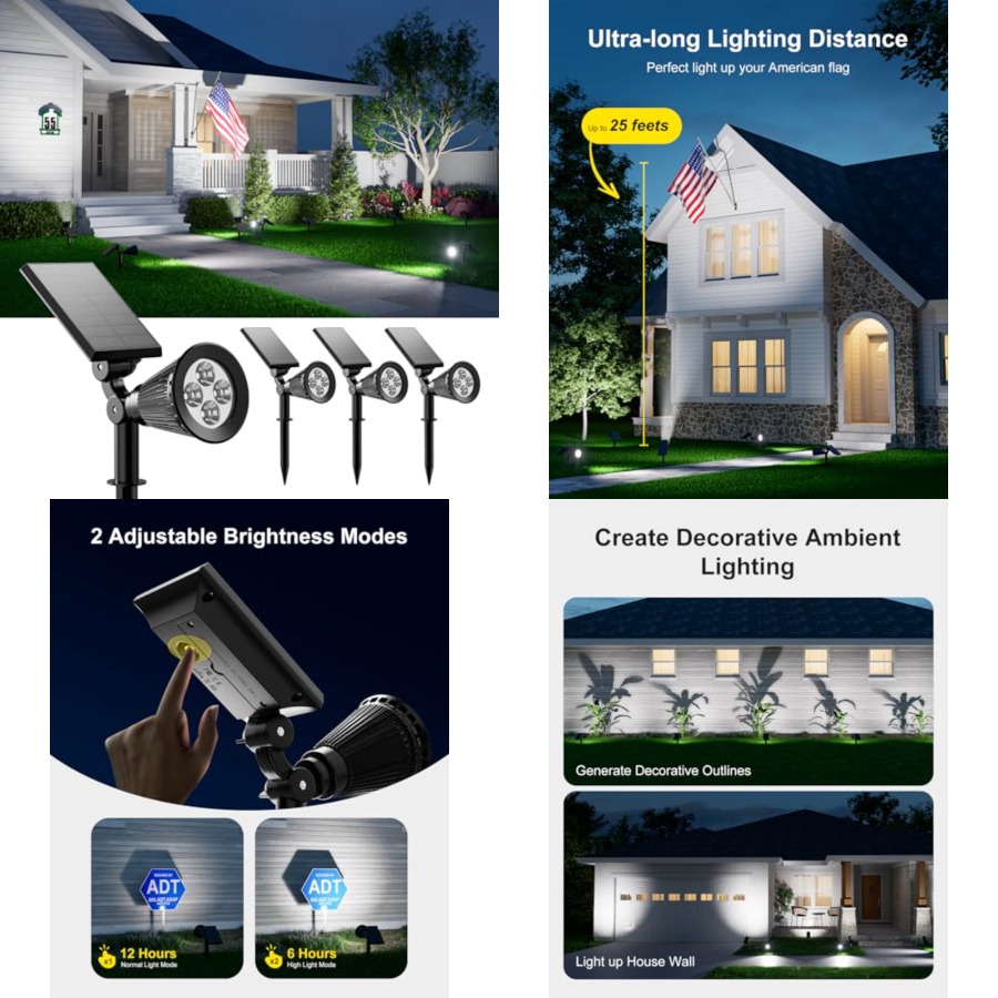 Solar Spotlights Outdoor Water - Outdoor Lighting Landscape review and price
