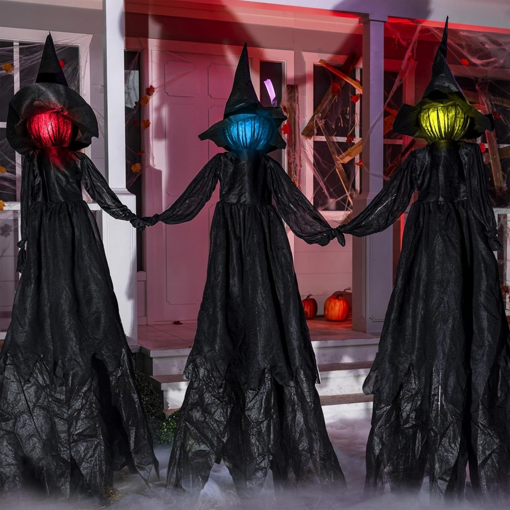 3 Pack 51'' Halloween Witch De - Outdoor Lighting Yard Stakes review and price