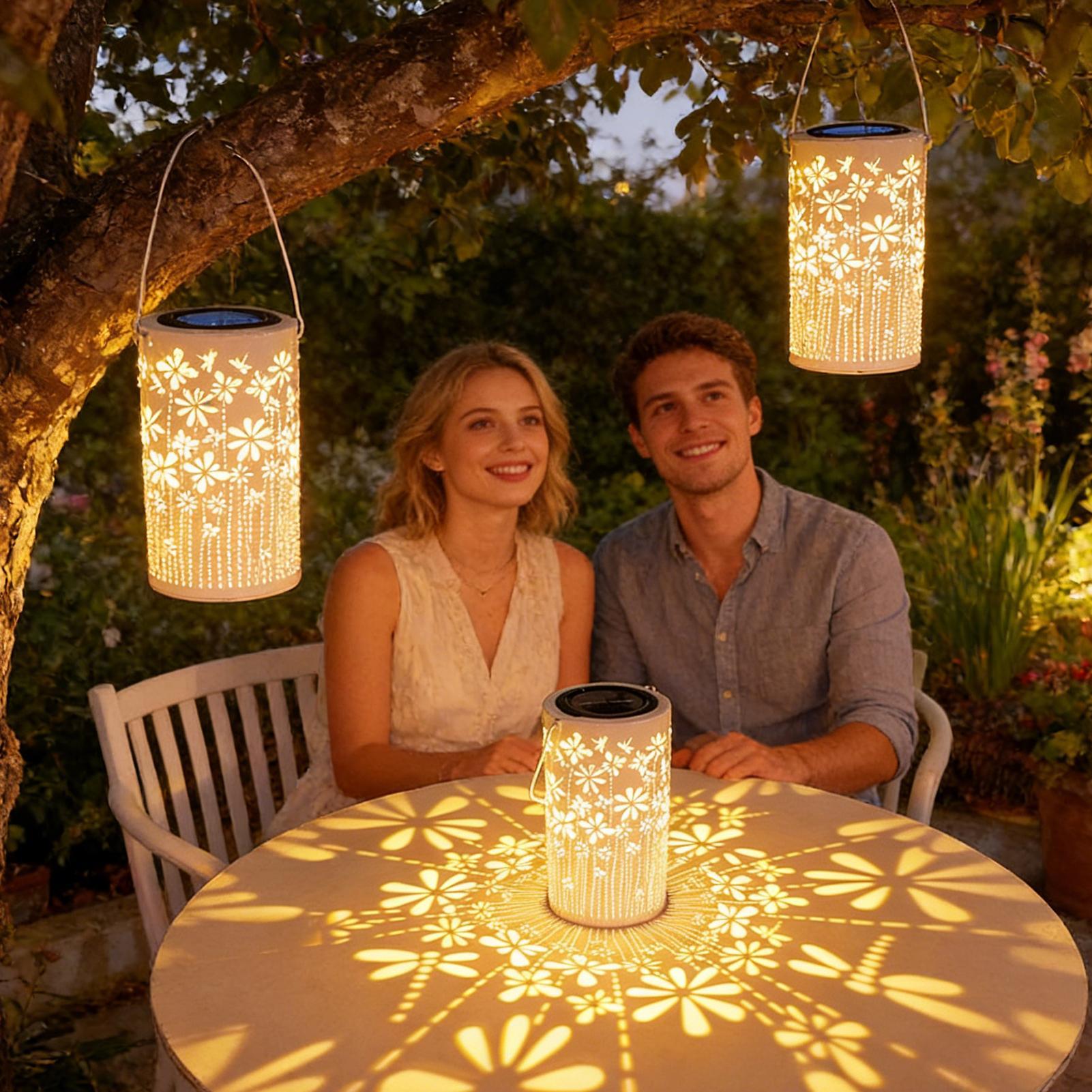 Solar Lanterns Colorful Metal  - Outdoor Lighting Landscape review and price