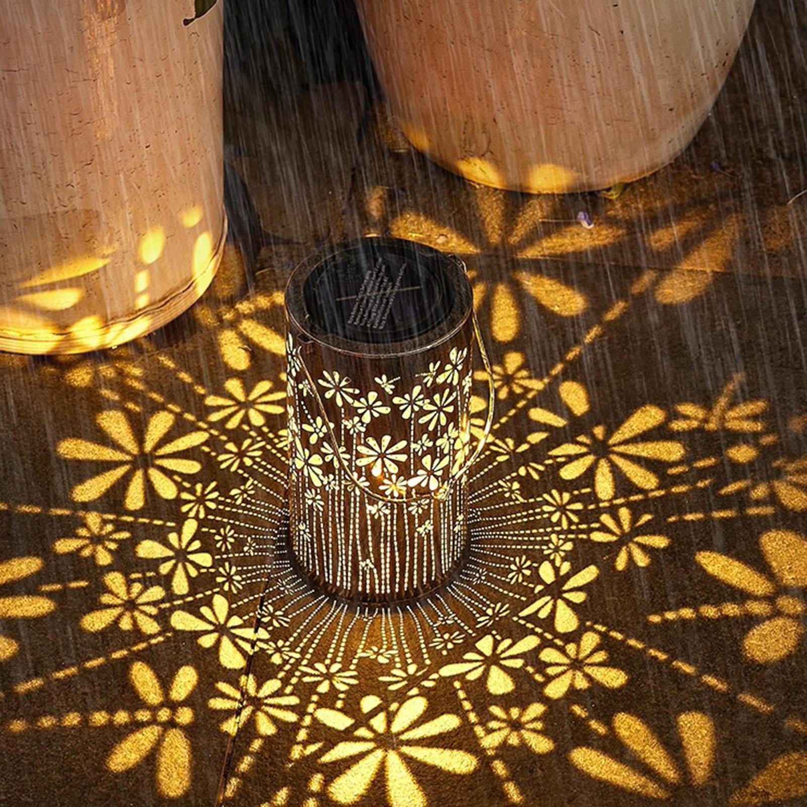 Solar Lanterns Colorful Metal  - Outdoor Lighting Landscape review and price