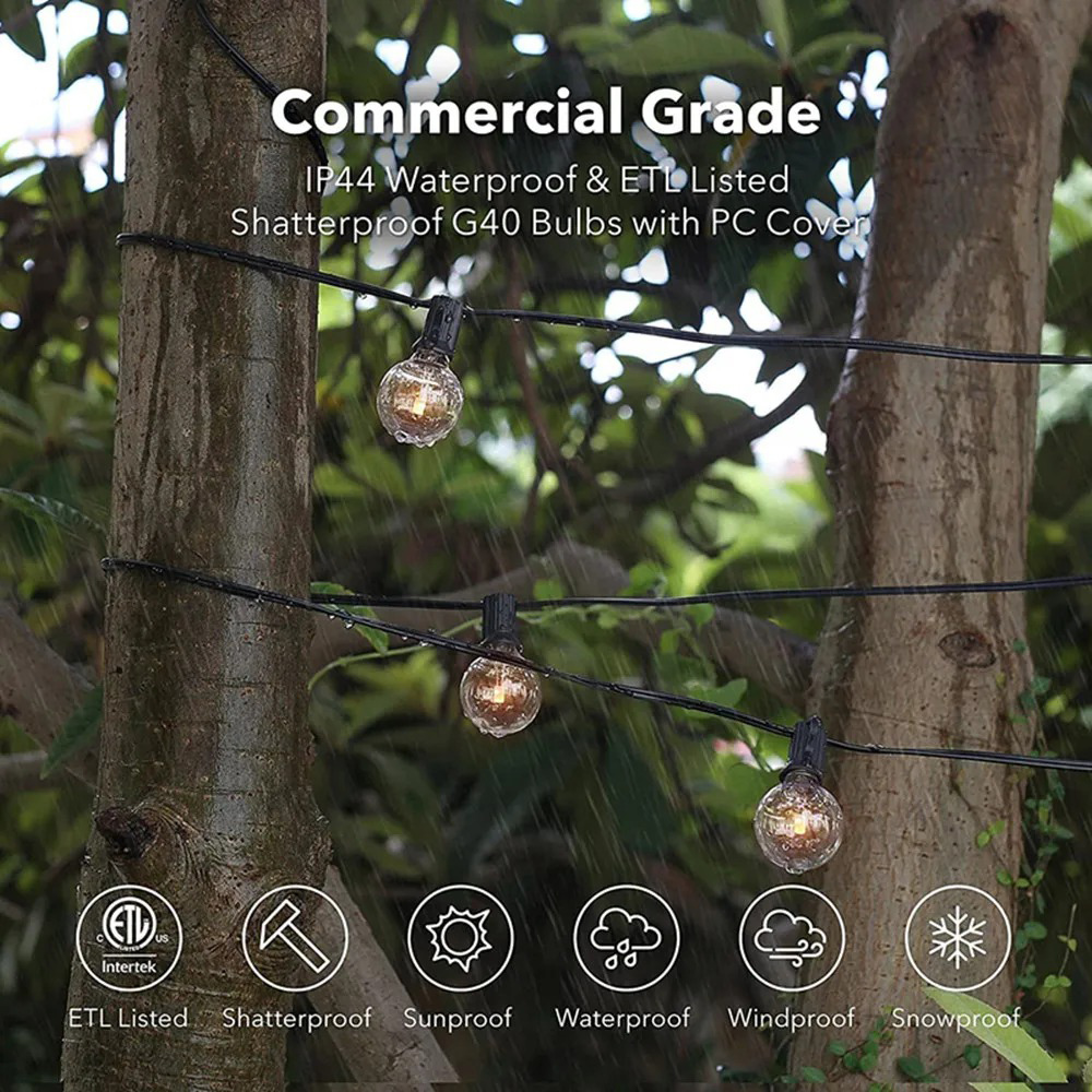 8M/15M G40 Globe String Lights - Outdoor Lighting For Backyard review and price