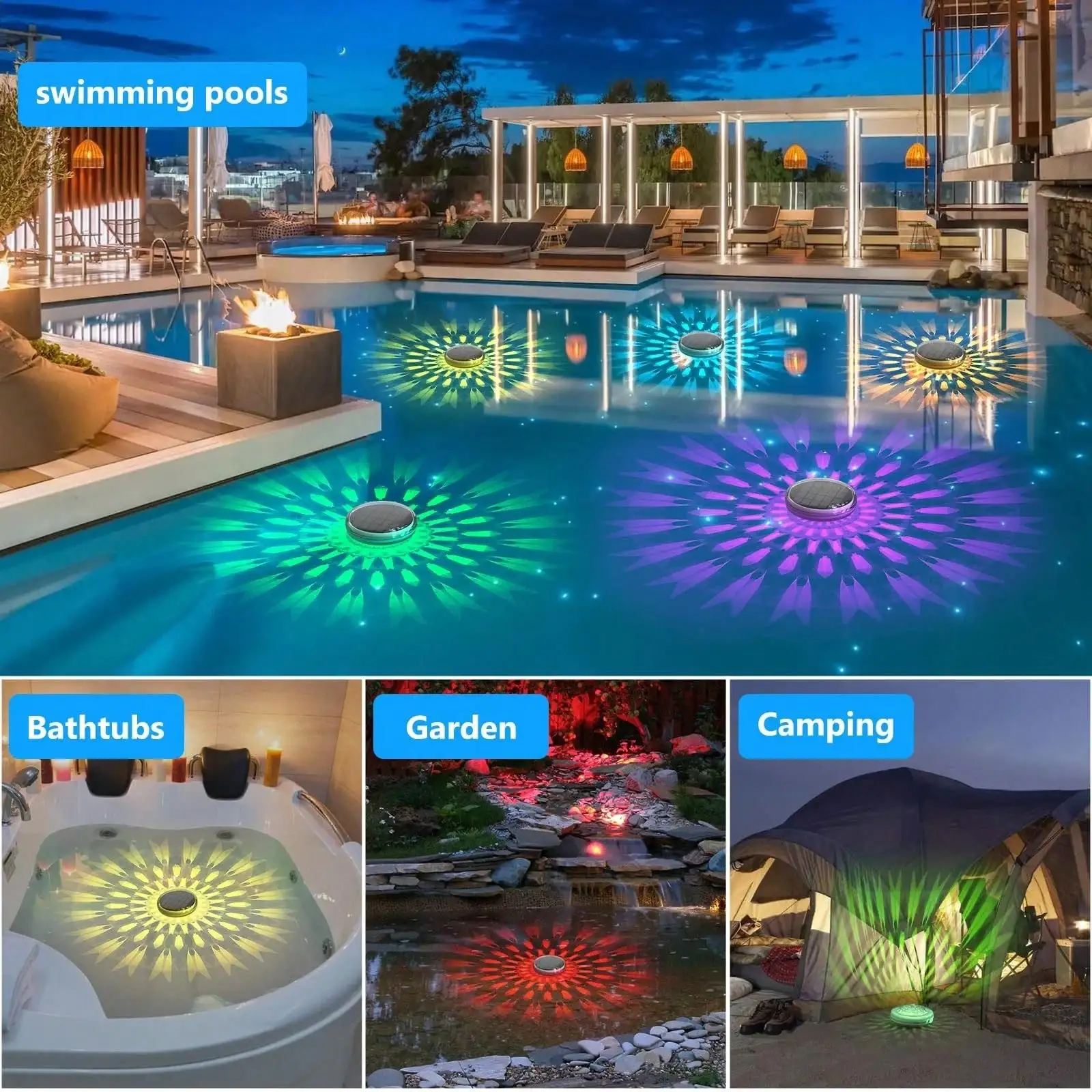 Solar Floating Pool Light, IP6 - Pond Light Submersible review and price