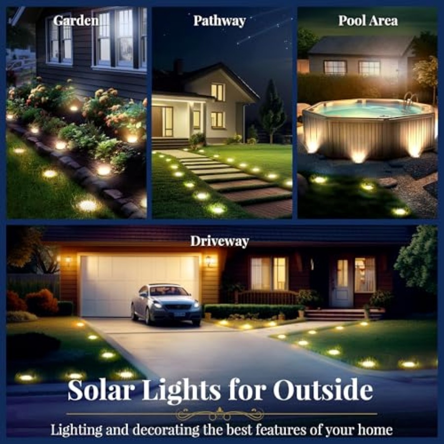 Solar Ground Lights Solar Ligh - Outdoor Lighting Landscape review and price