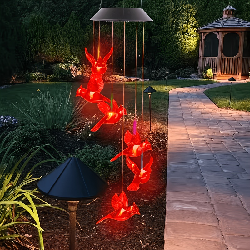 Solar-Powered Flaming Bird Win - Outdoor Lighting Solar review and price