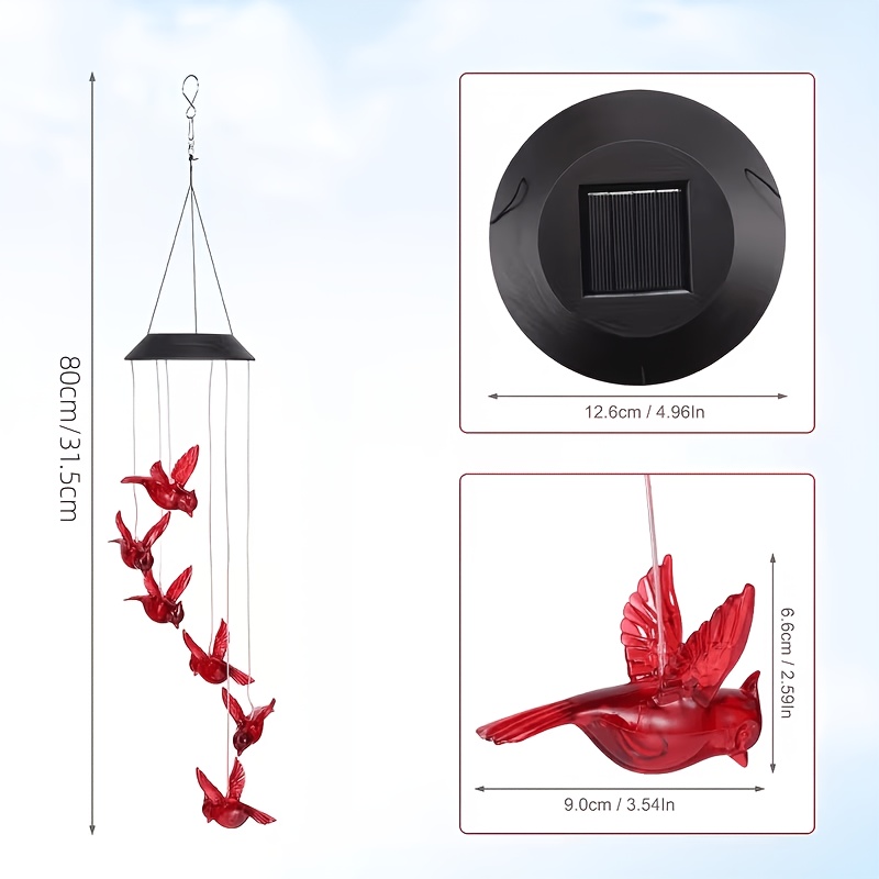 Solar-Powered Flaming Bird Win - Outdoor Lighting Solar review and price